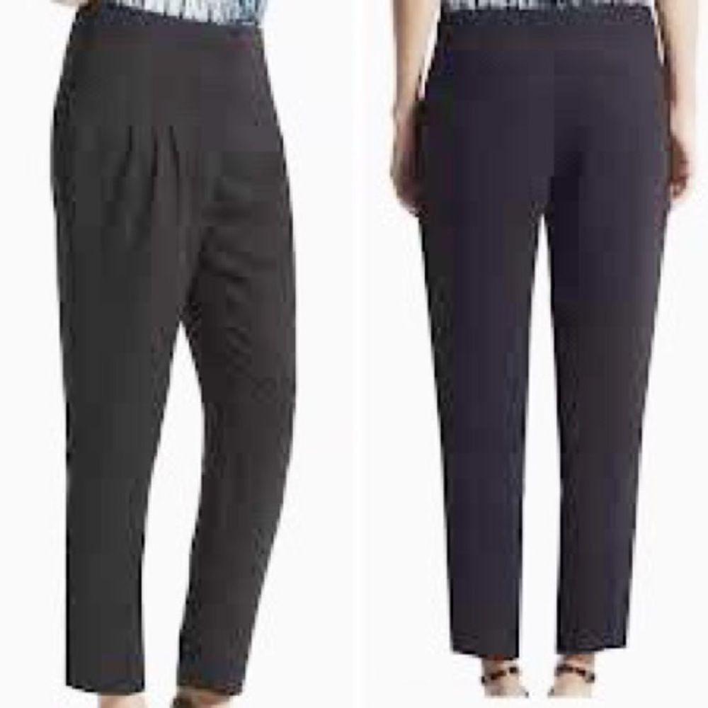 Derek Lam for Design Nation Black Crepe Crop Pleated Ankle Pants Sz 2